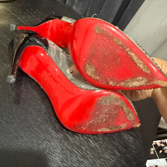 CHRISTIAN LOUBOUTIN 
Strass Follies 100 Pumps 37.5 Black - Picture 3 of 16